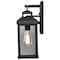 Nuvo Corning 1-Lgt Medium Wall Lantern - Matte Black / Clear Glass 60/7371 - alternate 8